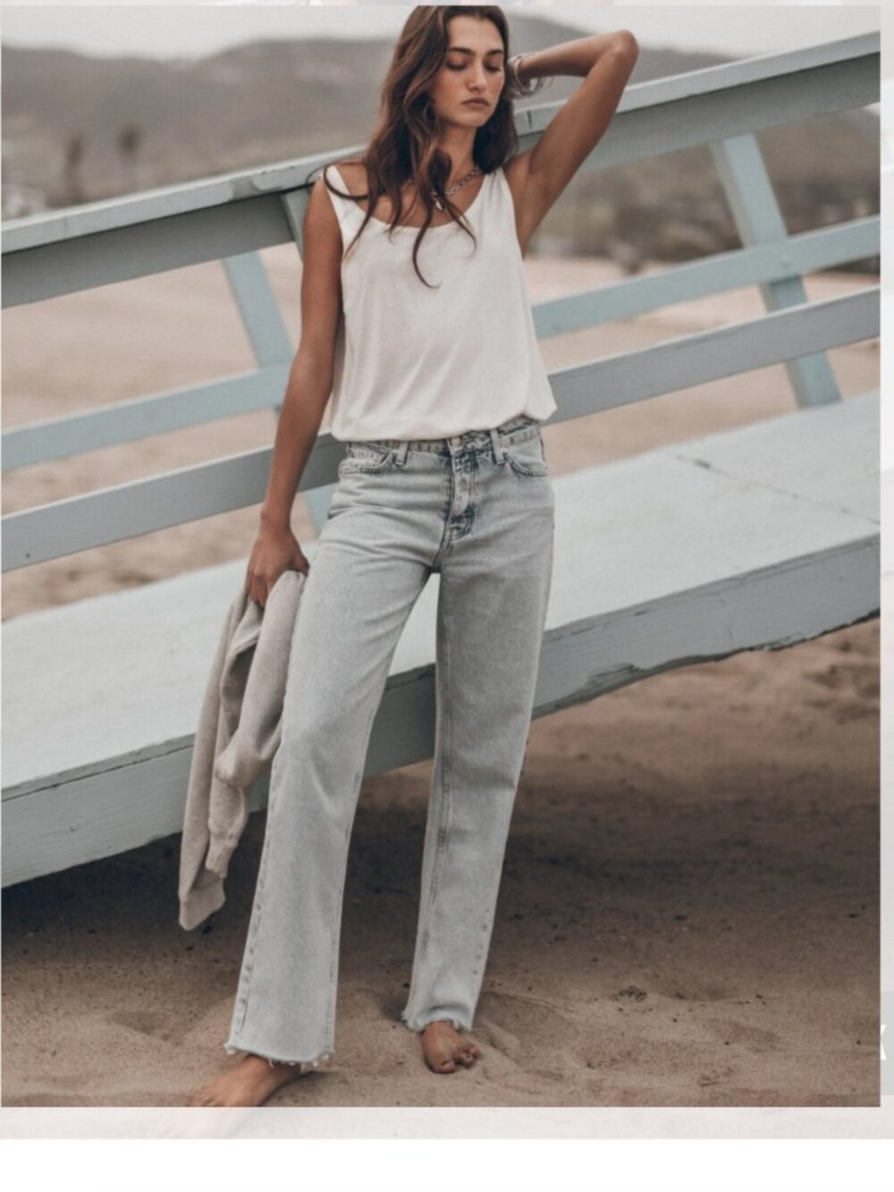 MIKUTA $305 The Blue Cropped Straight Jeans 25 EUC!